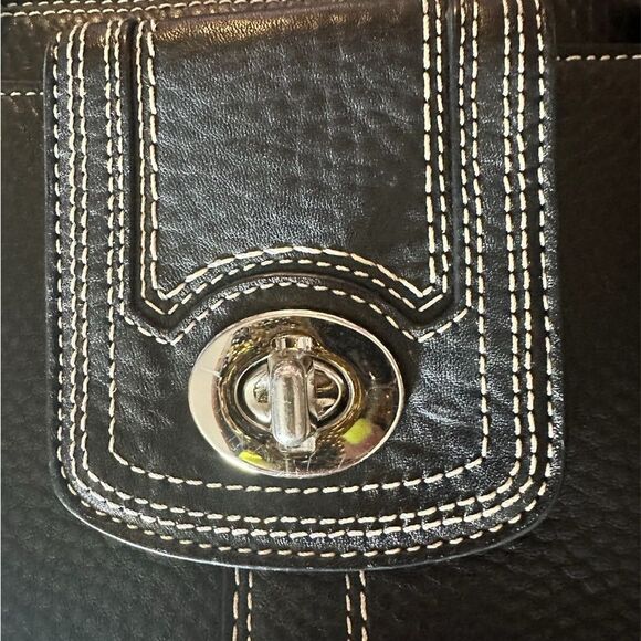 Coach Black Pebble Leather Tote Bag - Picture 10 of 15